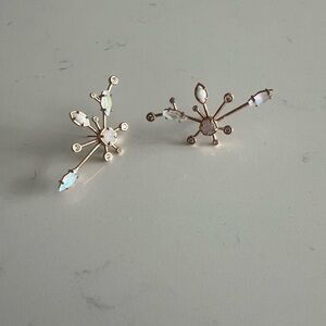 Kendra Scott Opalescent & Rose Gold Matilda Climber Statement Earrings